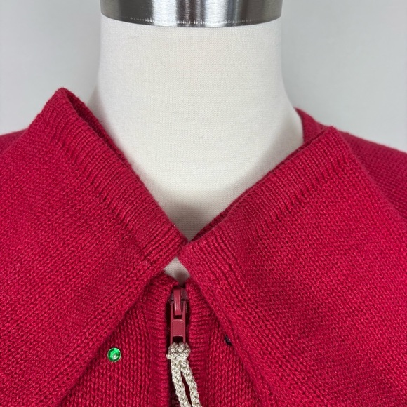 Heirloom Collectibles Christmas Cardigan Size L Full Zip Snowmen Appliques‎ Art - Picture 11 of 17